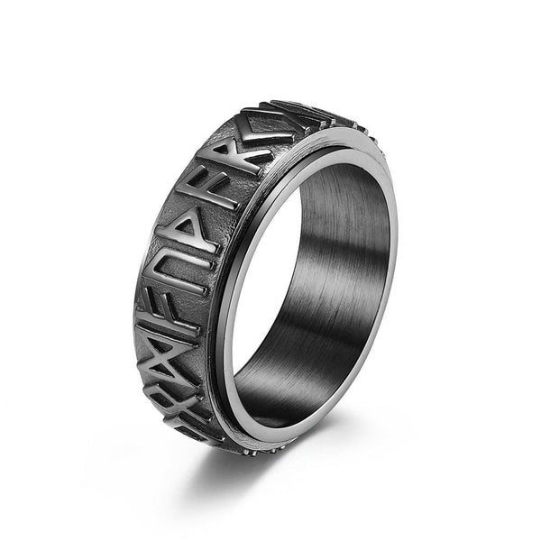 Runic Alphabets Fidget Spinner Band Ring