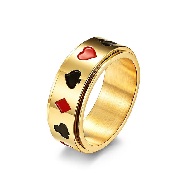 Poker Card Fidget Spinner Ring