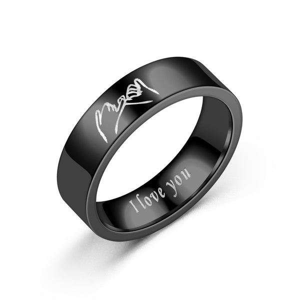 Pinky Swear Promise Couple Band Ring