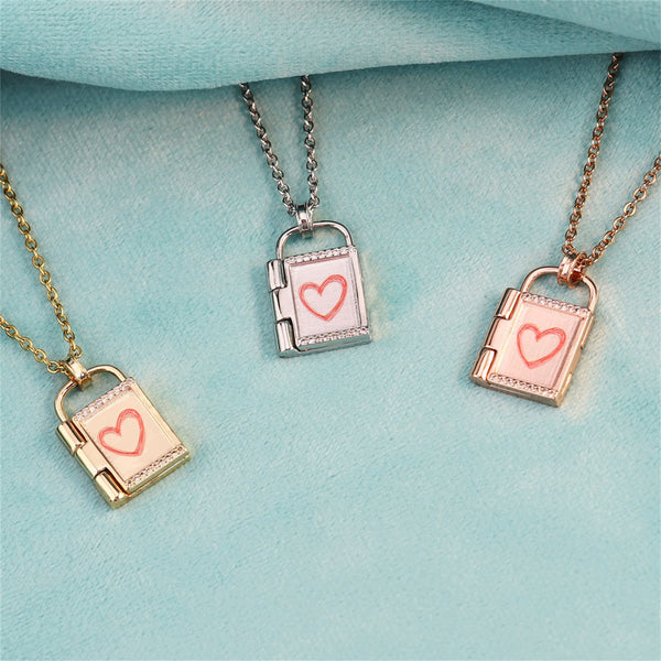 Lock Custom Photo Locket Pendant Necklace