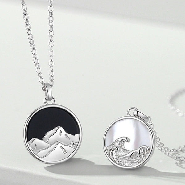 Mountain Ocean Matching Necklace