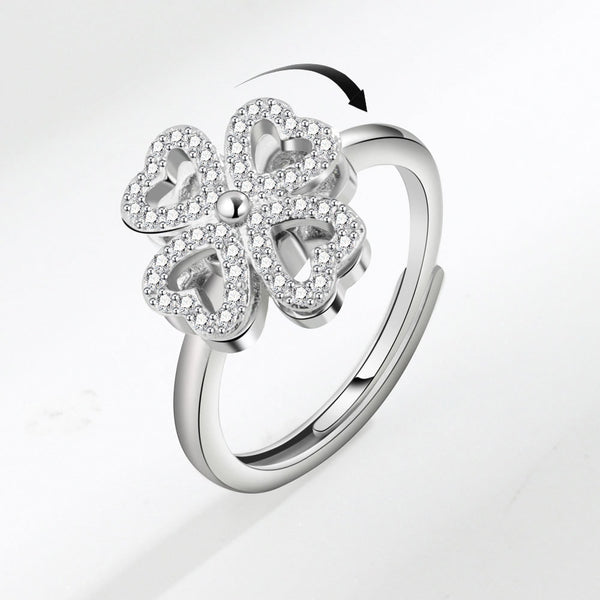 Four Leaf Clover Fidget Spinner Ring