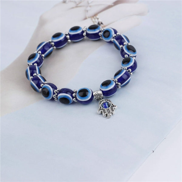 Turkish Blue Evil Eye Beaded Bracelet