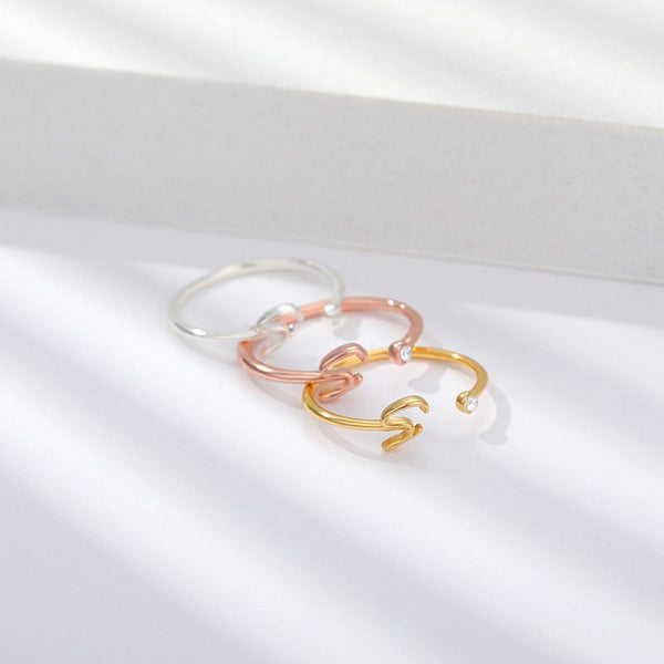 Initial Letter Stackable Ring