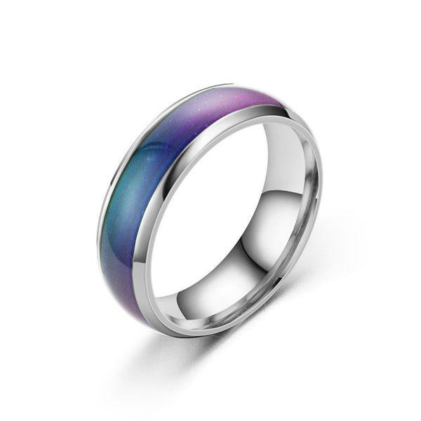 Rainbow 6mm Mood Band Ring