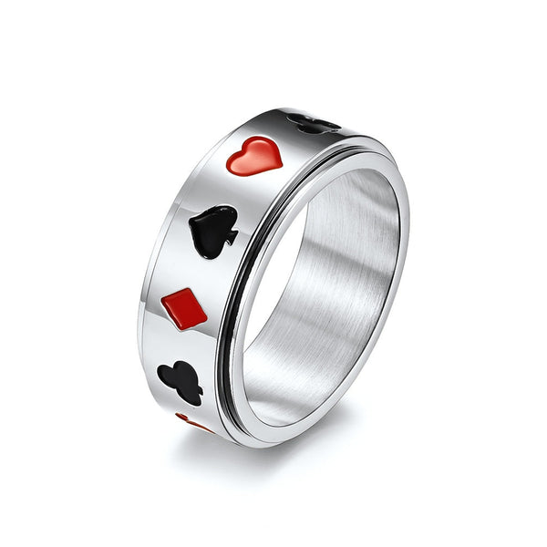 Poker Card Fidget Spinner Ring