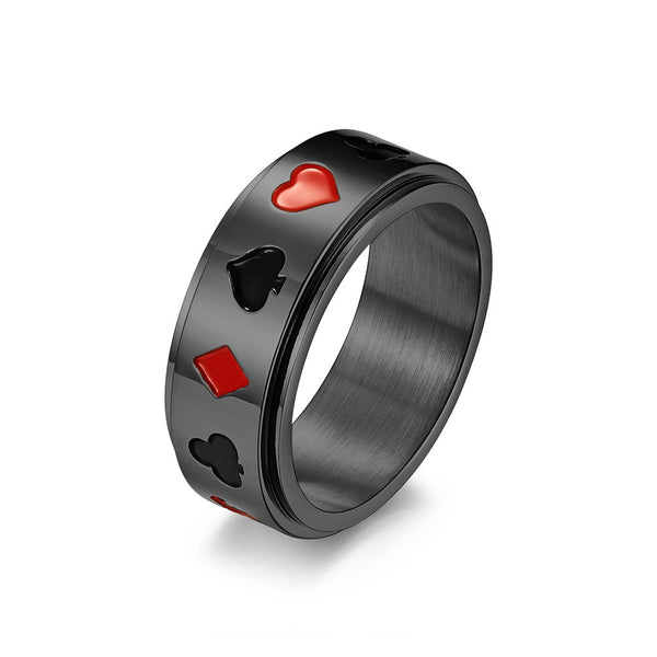 Poker Card Fidget Spinner Ring