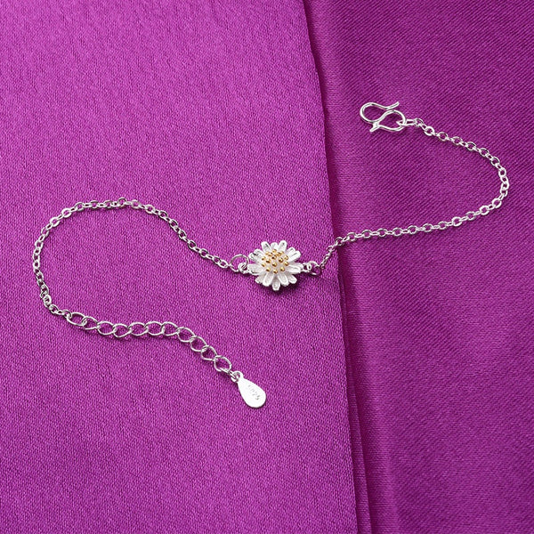 Daisy Flower Charm Wedding Anklet