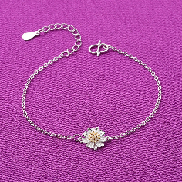 Daisy Flower Charm Wedding Anklet