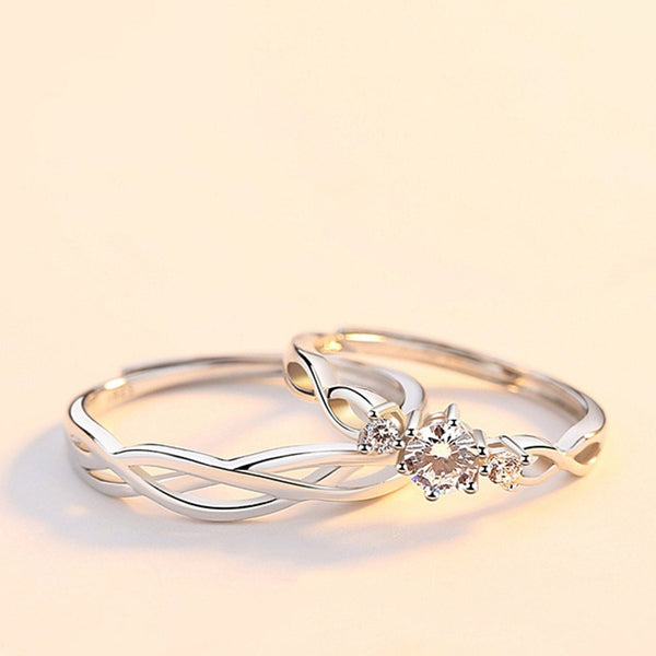 Wing Fish Silver Couple Matching Ring