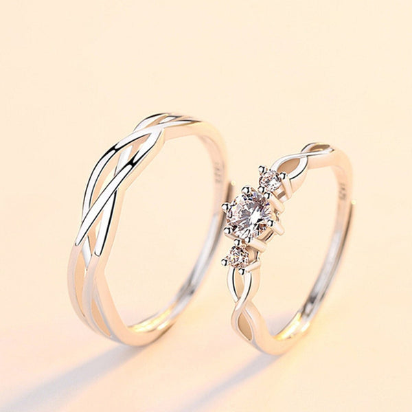 Wing Fish Silver Couple Matching Ring