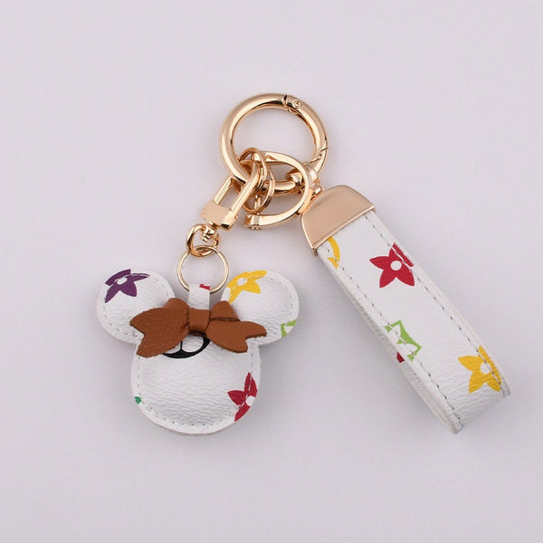 Mickey Mouse Leather Keychain Wristlet