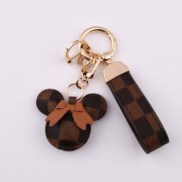 Mickey Mouse Leather Keychain Wristlet