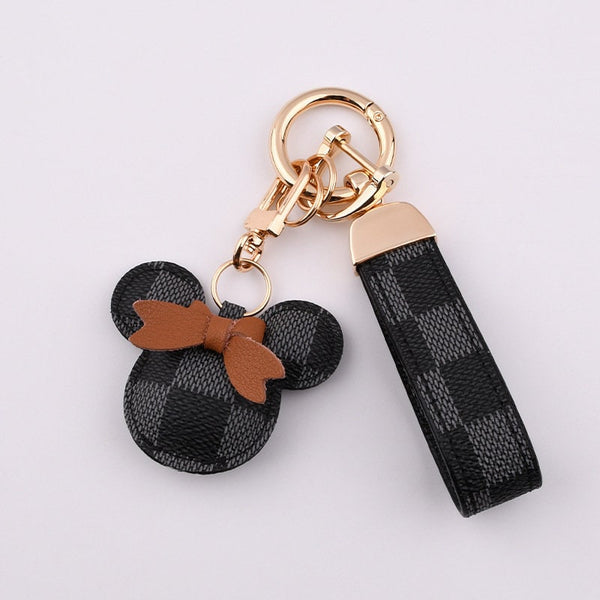 Mickey Mouse Leather Keychain Wristlet