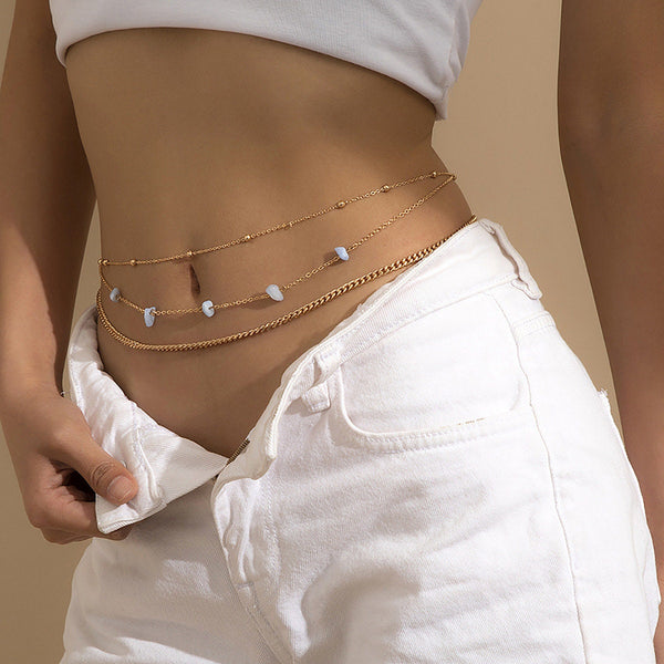 Crystal Bead Waist Belly Chain