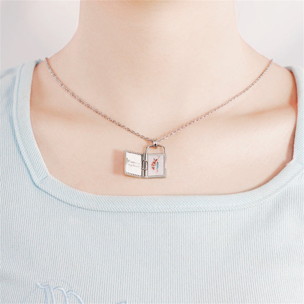 Lock Custom Photo Locket Pendant Necklace