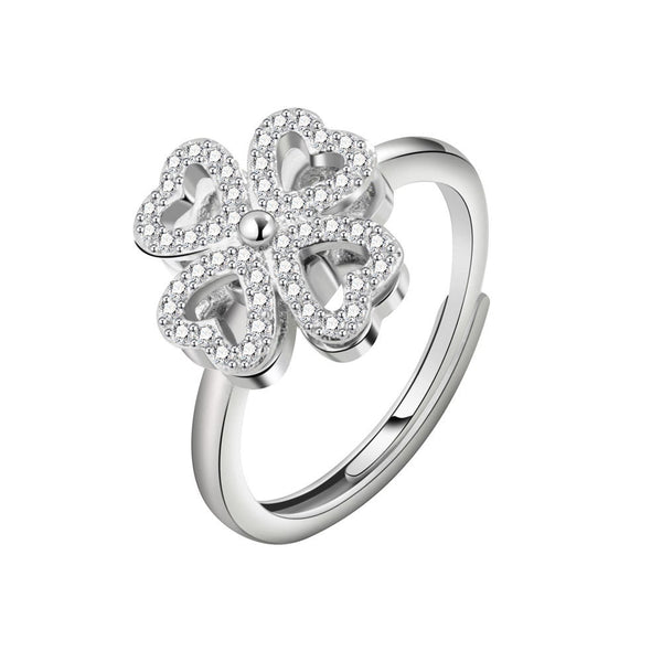 Four Leaf Clover Fidget Spinner Ring