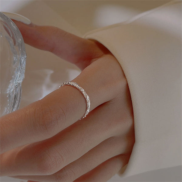 Sterling Silver Free Form Slim Band Ring