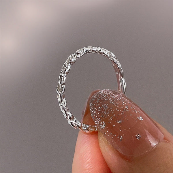 Sterling Silver Free Form Slim Band Ring