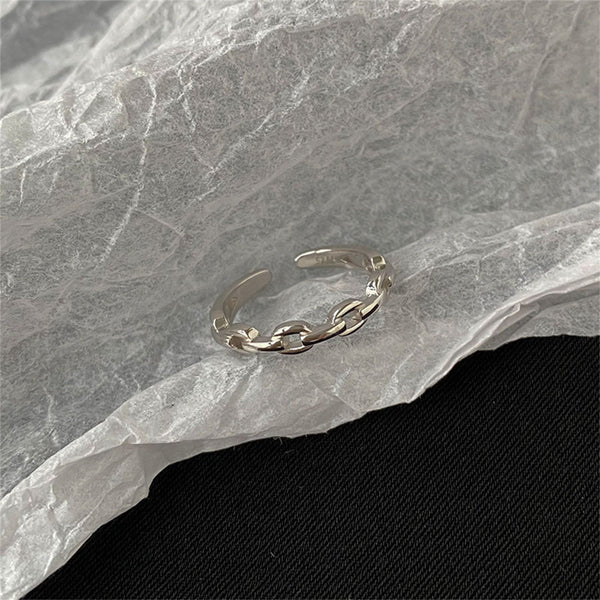 Silver Stacking Chain Ring