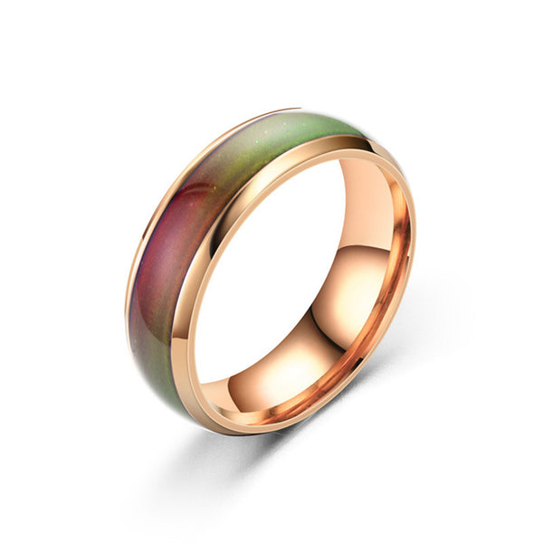 Rainbow 6mm Mood Band Ring