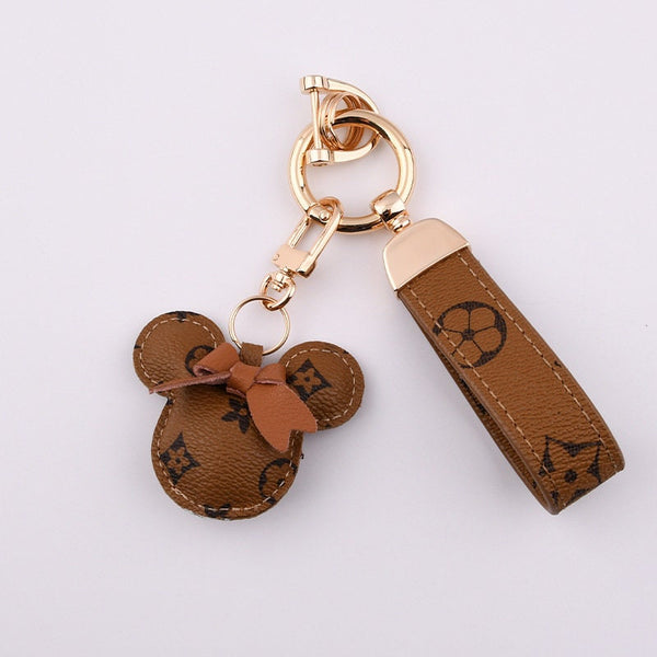 Mickey Mouse Leather Keychain Wristlet