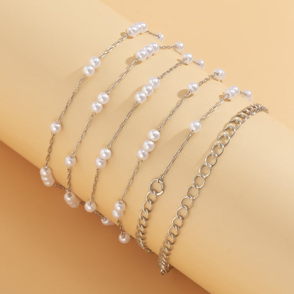 Dainty Beaded Pearl Waist Belly Chain