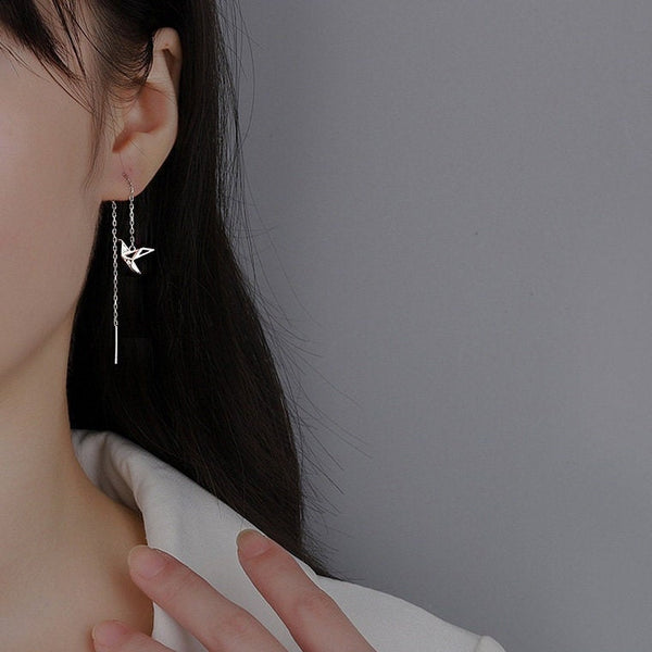 Japanese Orizuru Threader Earrings