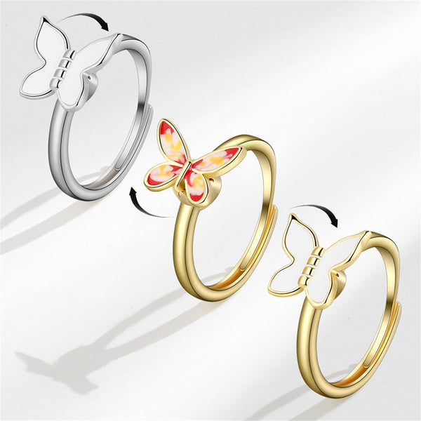 Butterfly Anxiety Fidget Spinner Ring