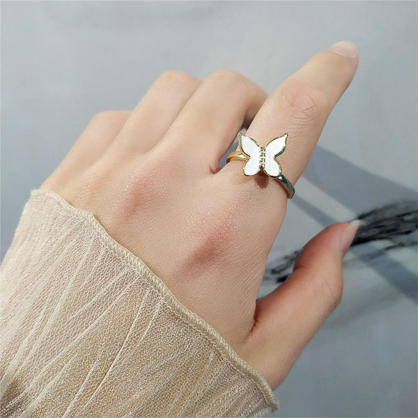 Butterfly Anxiety Fidget Spinner Ring