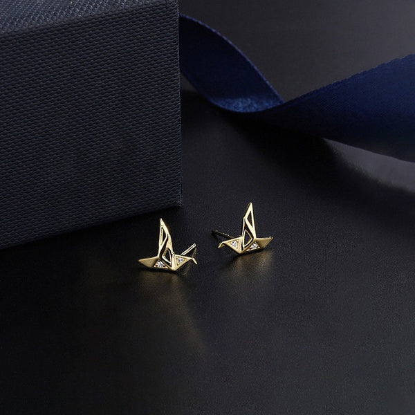 Japanese Orizuru Threader Earrings