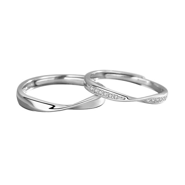 Mobius Strip Infinity Promise Couple Ring