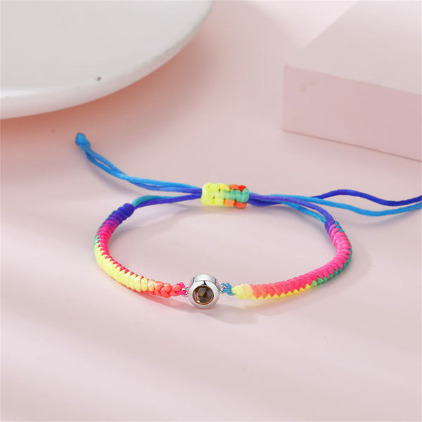 Custom Braided Photo Projection Bracelet