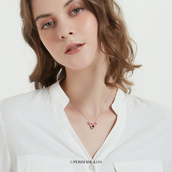 Angel Wing Photo Projection Necklace