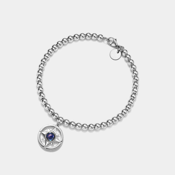 Compass Photo Projection Bead Bracelet